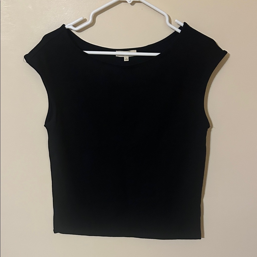 Madewell Black Crop Top size Large